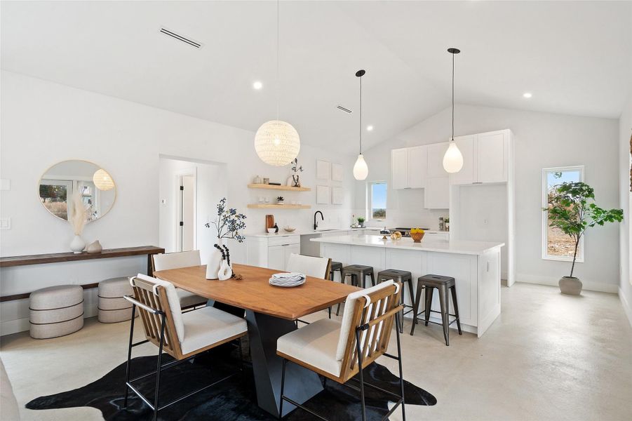 Furnished interior view inside a new home in , Wimberley (Image 6).