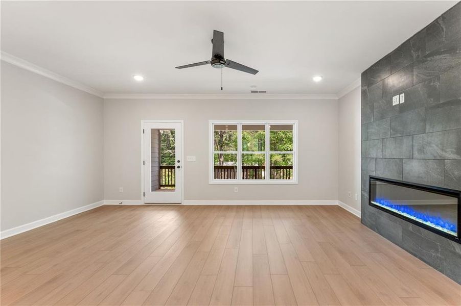 Spacious, unfurnished interior of a new home in Townes at South Main, Kennesaw (Image 23).