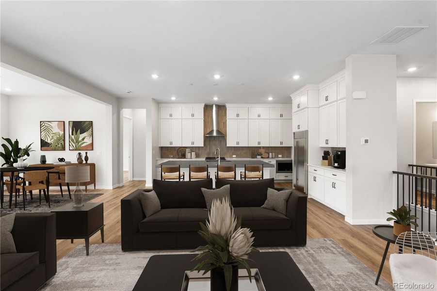 Furnished interior view inside a new home in Horizon at Solstice, Littleton (Image 6).