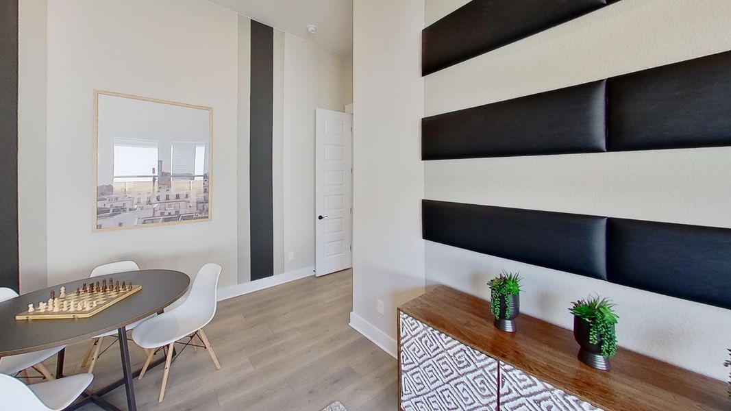 Clean lines and a modern aesthetic define this space. Clean lines and a modern aesthetic define this space.