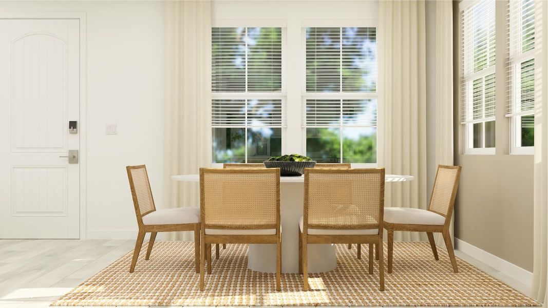 Furnished dining room