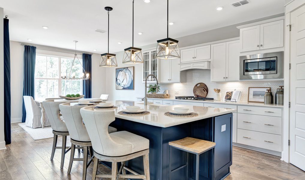 Spacious kitchen island