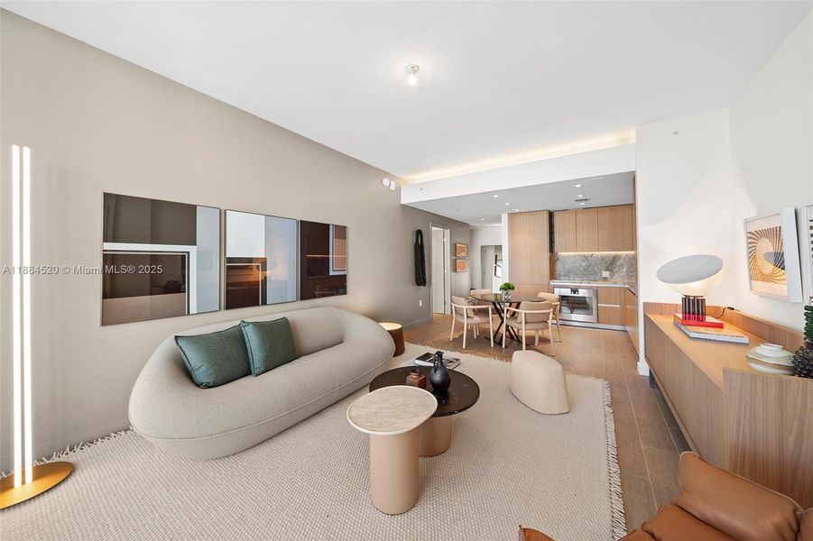 Furnished interior view inside a new home in , Miami Beach (Image 7).