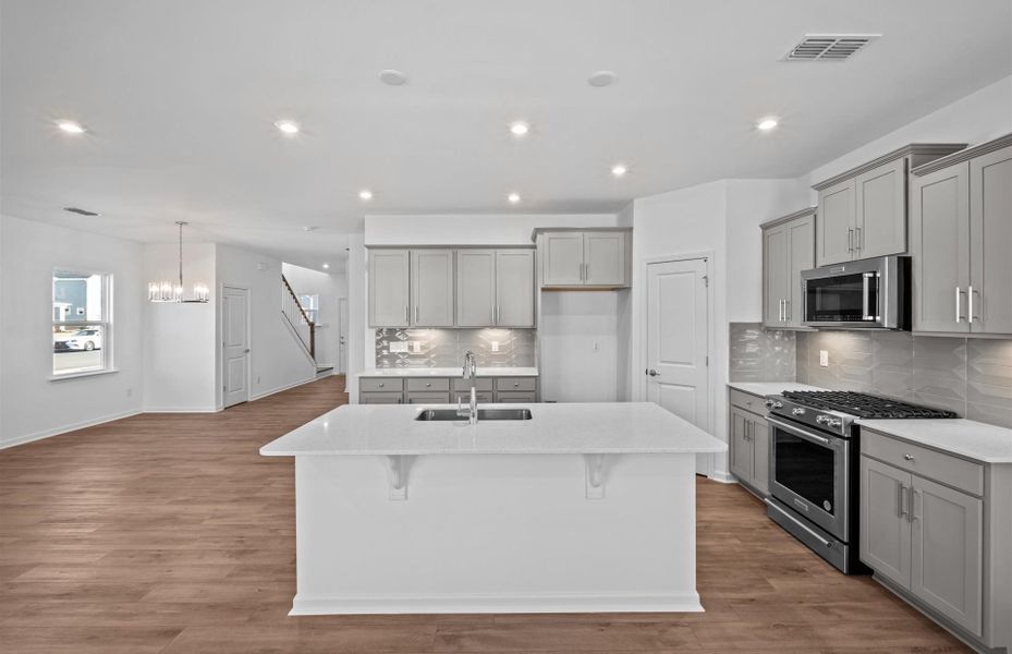 Furnished interior view inside a new home in Parkside Crossing, Charlotte (Image 10). Furnished interior view inside a new home in Parkside Crossing, Charlotte (Image 10).