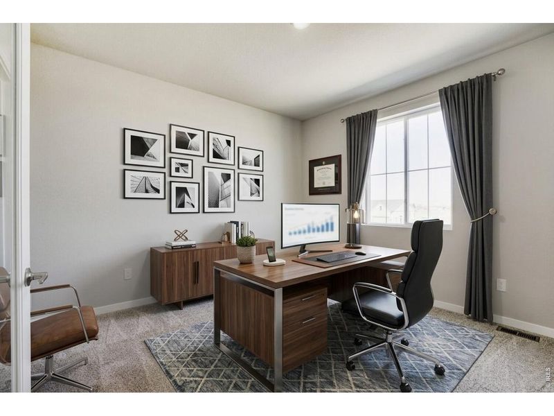 Furnished interior view inside a new home in Farmstead, Berthoud (Image 12). Furnished interior view inside a new home in Farmstead, Berthoud (Image 12).