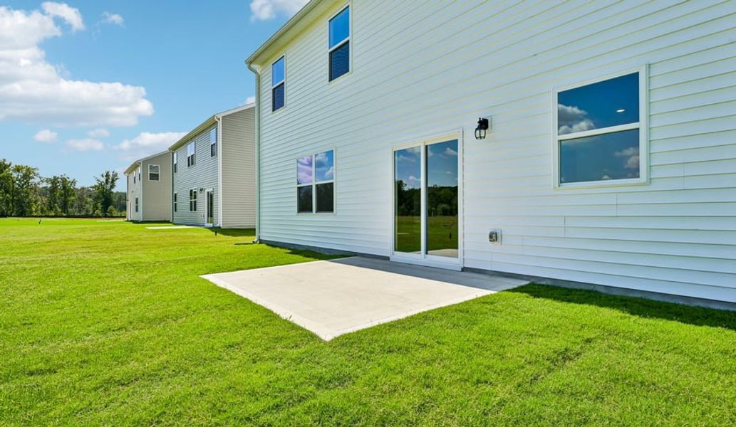 Exterior details and patio area of a home in Shahbain Reserve, Raeford (Image 3).