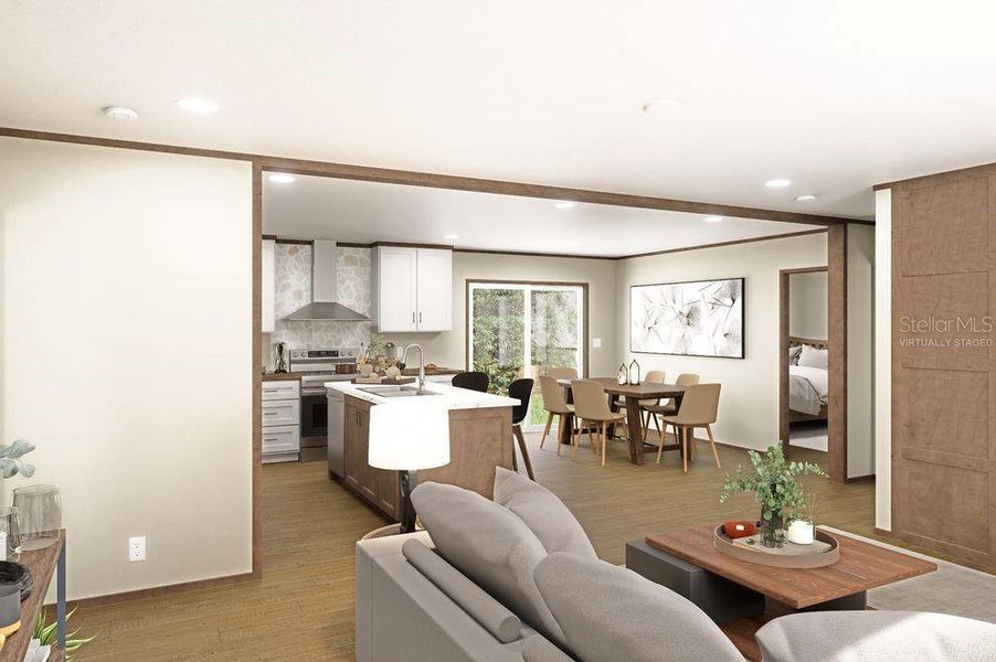 Furnished interior view inside a new home in , Satsuma (Image 4).