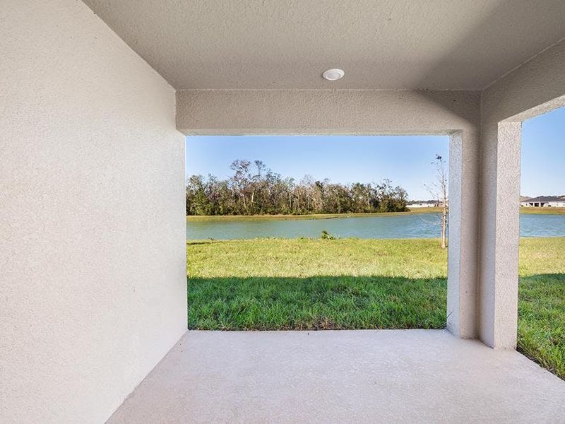 Situated on a waterfront homesite, enjoy beautiful views and backyard privacy.