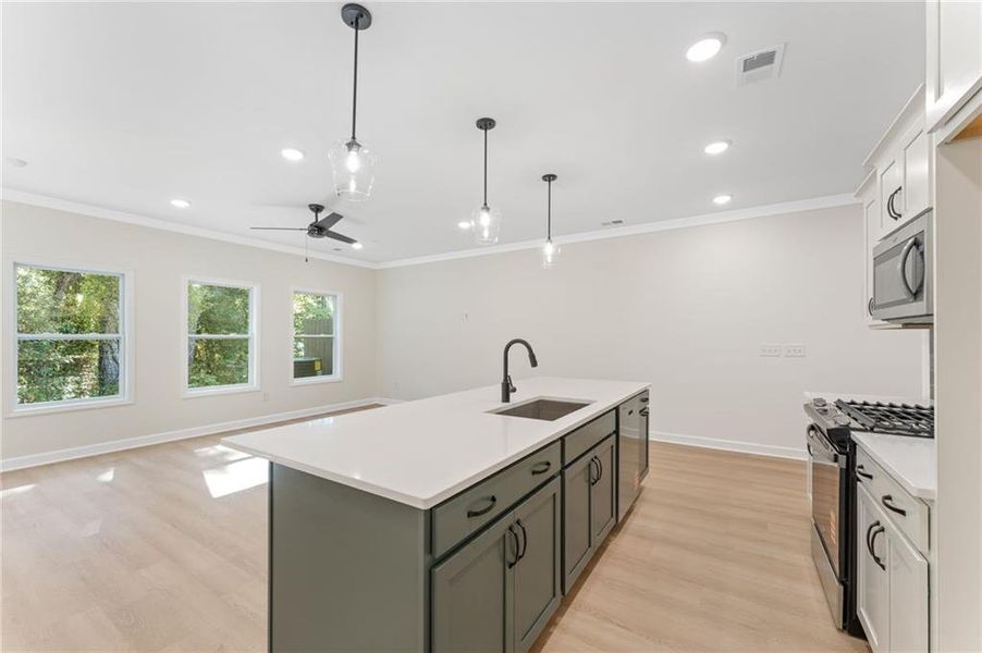Furnished interior view inside a new home in River Walk Place, Lawrenceville (Image 5).