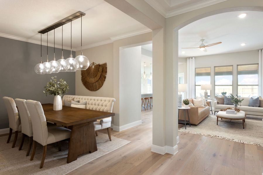 Furnished interior view inside a new home in Saddleback at Santa Rita Ranch, Liberty Hill (Image 6).