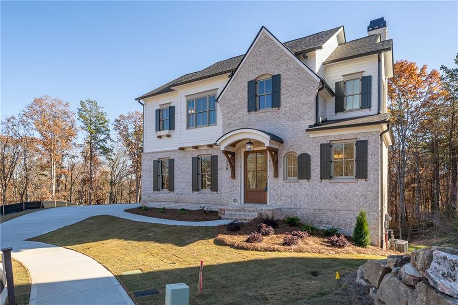 Front exterior of a new home in , Ball Ground, GA, highlighting curb appeal (Image 26).