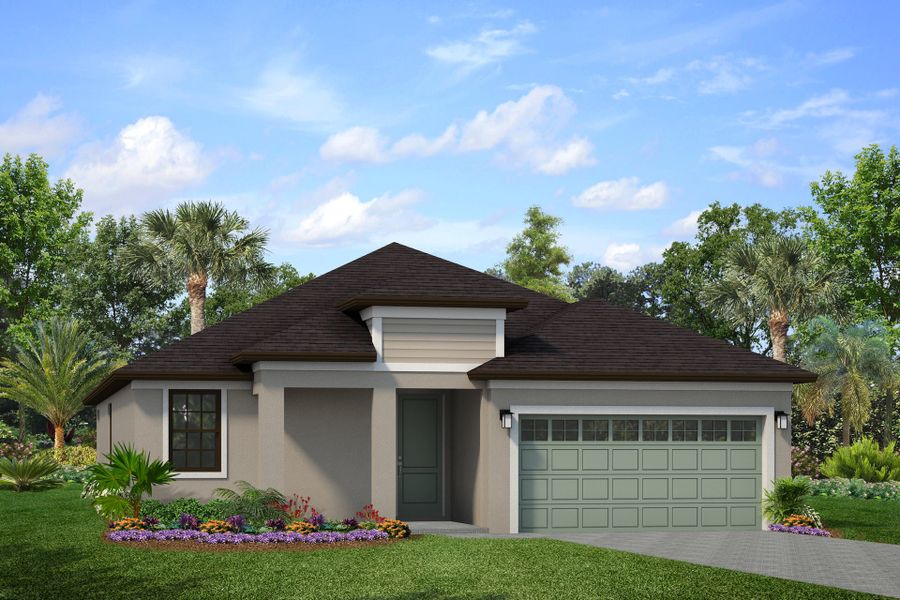 Representative exterior photo of a completed home built from the Margate II by Park Square Residential in The Sanctuary at Seaire, Parrish, FL (Image 21). Representative exterior photo of a completed home built from the Margate II by Park Square Residential in The Sanctuary at Seaire, Parrish, FL (Image 21).