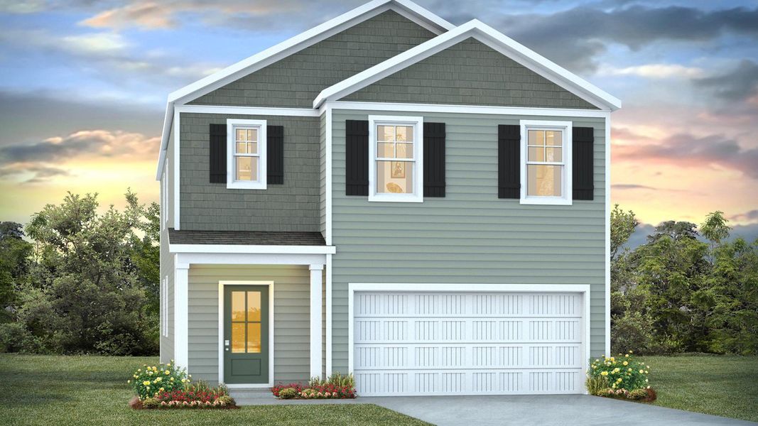 Representative exterior photo of a completed home built from the ROBIE by D.R. Horton in The Pines at Blake Farm, Wilmington, NC (Image 2).