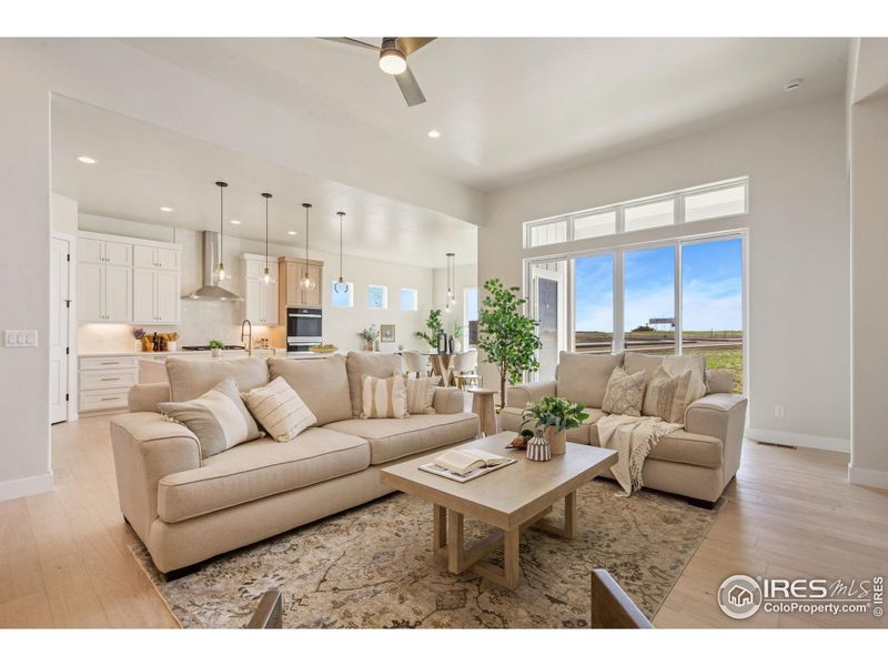 Spacious Living Room with Trinsic Slider!