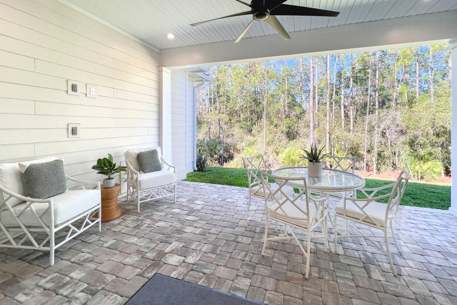 Representative exterior details of a home built from the Seaside by Riverside Homes in Hidden Creek at SilverLeaf, St. Augustine (Image 3). Representative exterior details of a home built from the Seaside by Riverside Homes in Hidden Creek at SilverLeaf, St. Augustine (Image 3).