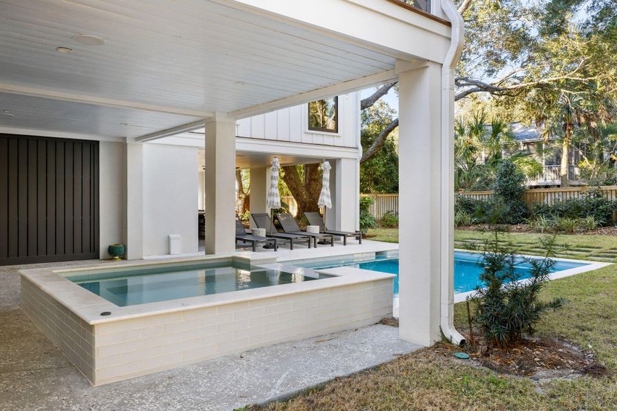 Exterior details and patio area of a home in , Sullivan's Island (Image 26). Exterior details and patio area of a home in , Sullivan's Island (Image 26).