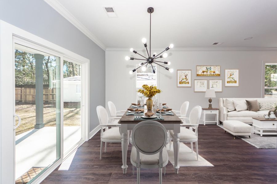 Furnished interior view inside a new home in , Summerville (Image 11). Furnished interior view inside a new home in , Summerville (Image 11).