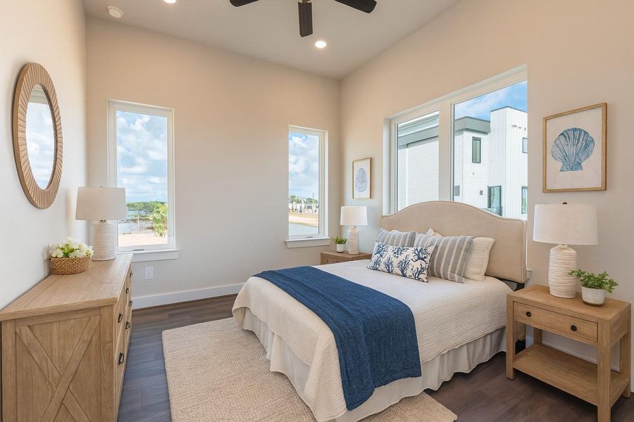 Virtually staged second bedroom