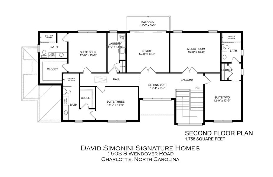 2D floor plan layout of this home in , Charlotte, NC (Image 4).
