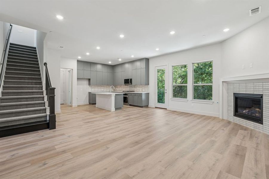 Open concept living.