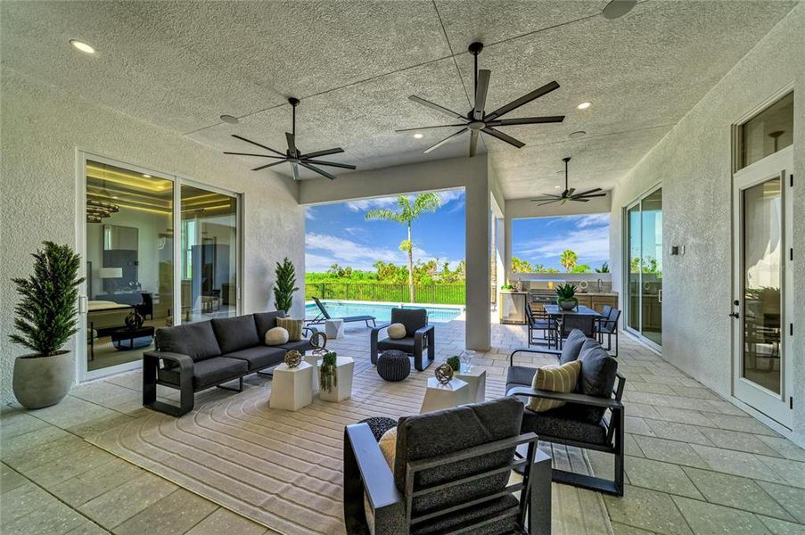 Exterior details and patio area of a home in Legends Bay, Bradenton (Image 3). Exterior details and patio area of a home in Legends Bay, Bradenton (Image 3).