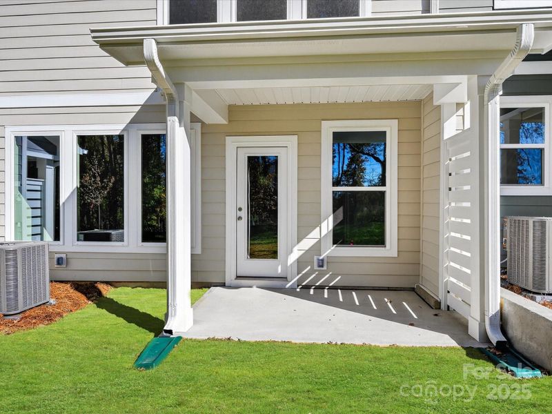 Exterior details and patio area of a home in Westview Towns, Waxhaw (Image 3). Exterior details and patio area of a home in Westview Towns, Waxhaw (Image 3).