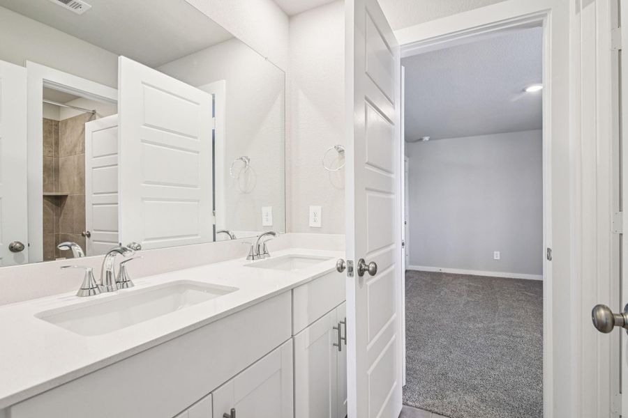 Furnished interior view inside a new home in Pine Lake Cove - Premier Series, Montgomery (Image 2). Furnished interior view inside a new home in Pine Lake Cove - Premier Series, Montgomery (Image 2).