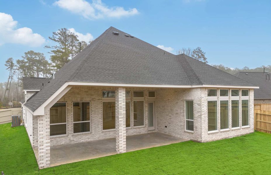 Exterior details and patio area of a home in Audubon 60′, Magnolia (Image 3).
