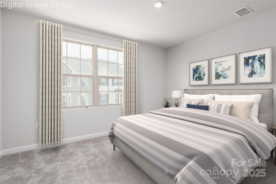 Your suite awaits.  Step into your spacious Primary’s suite, designed for comfort and relaxation.  Ideal if you're seeking a cozy and stylish retreat