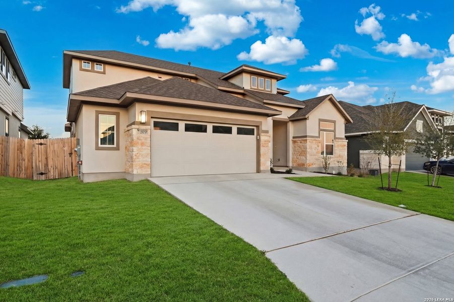 Front exterior of a new home in , Seguin, TX, highlighting curb appeal (Image 23). Front exterior of a new home in , Seguin, TX, highlighting curb appeal (Image 23).