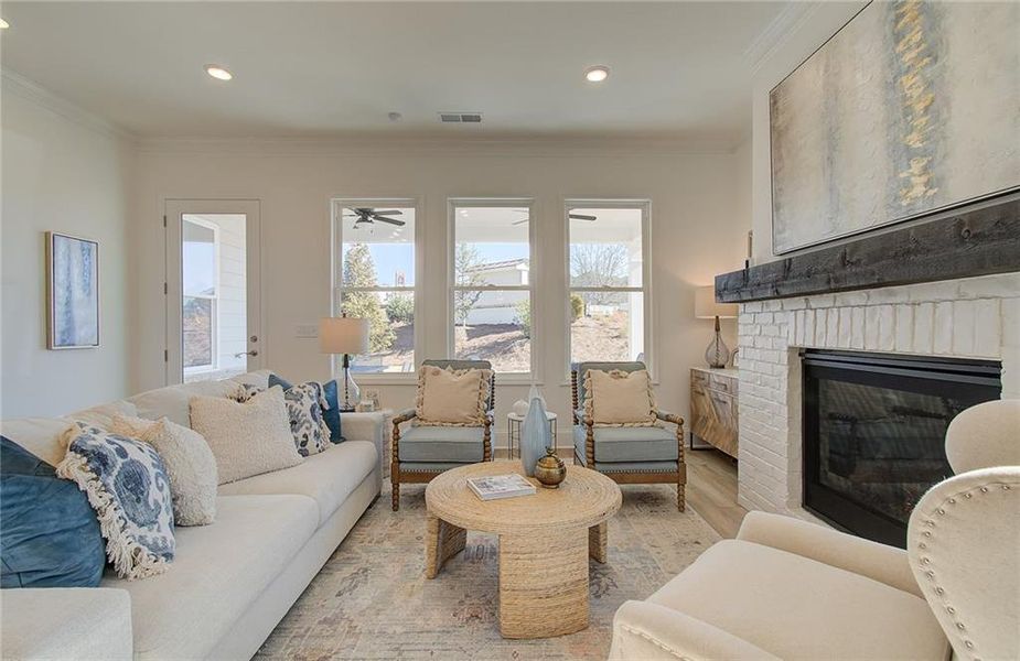Furnished interior view inside a new home in Courtyards at Traditions, Cumming (Image 30).