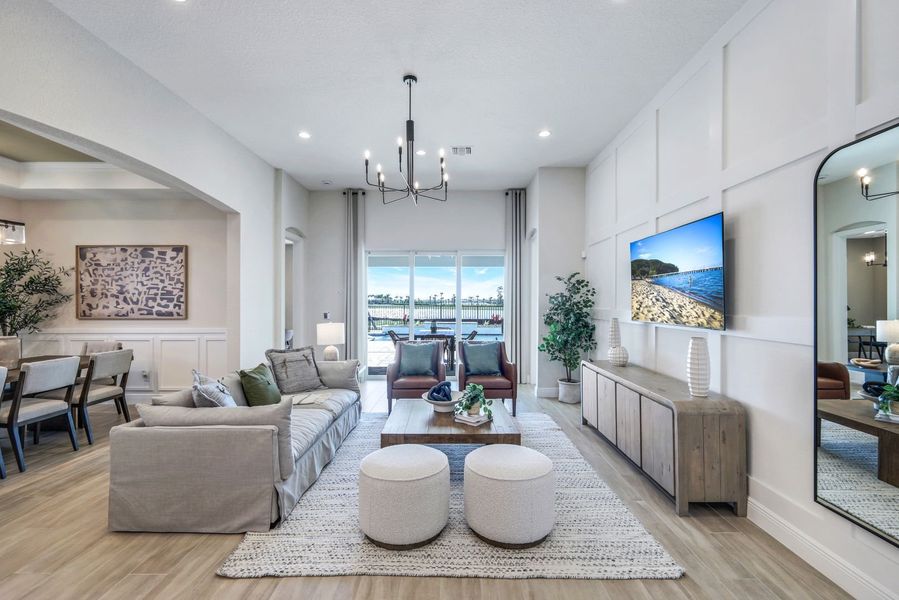 Furnished interior view inside a new home in The Sanctuary – Resort Collection, Punta Gorda (Image 5). Furnished interior view inside a new home in The Sanctuary – Resort Collection, Punta Gorda (Image 5).