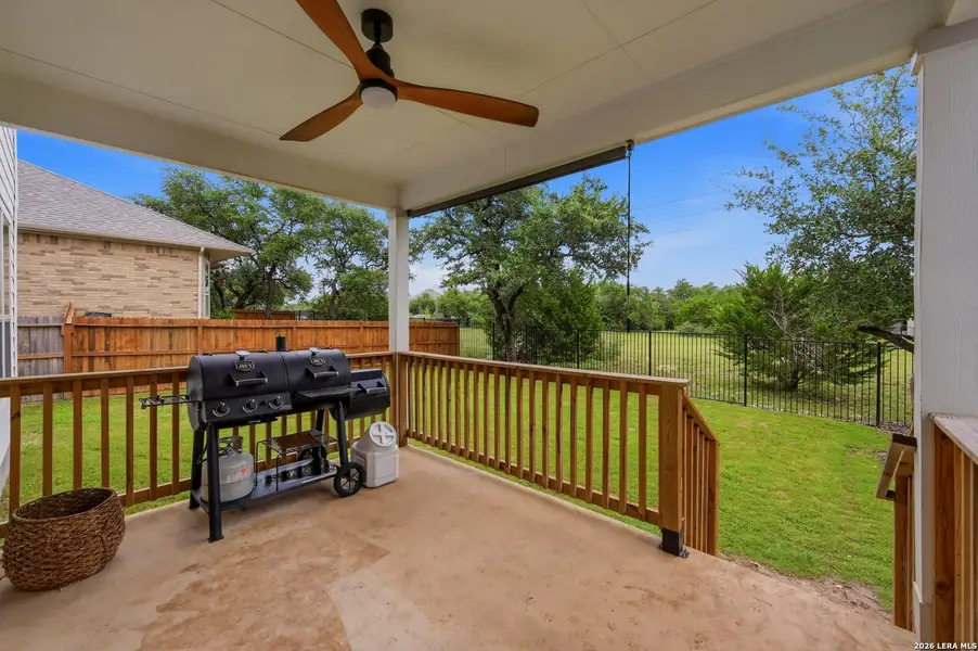 Exterior details and patio area of a home in Ventana, Bulverde (Image 4).