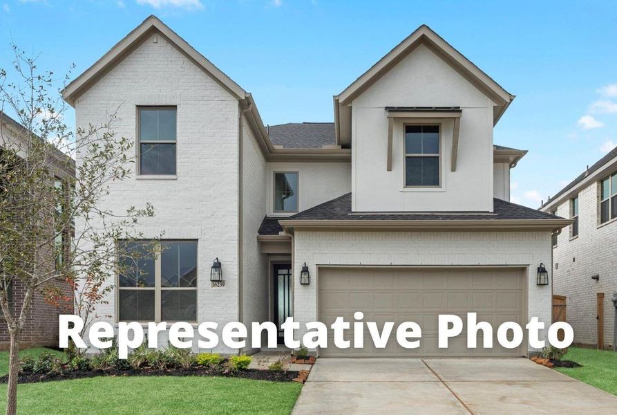 Westin Homes NEW Construction (Park Avenue II, Elevation C) CURRENTLY BEING BUILT. Two story. 5 bedrooms. 4 baths. Spacious island kitchen open to Informal Dining and Family Room. Primary suite with large walk-in closet and secondary bedroom on first floor. Three additional bedrooms, game room, and media room upstairs. Covered patio with 2-car garage.