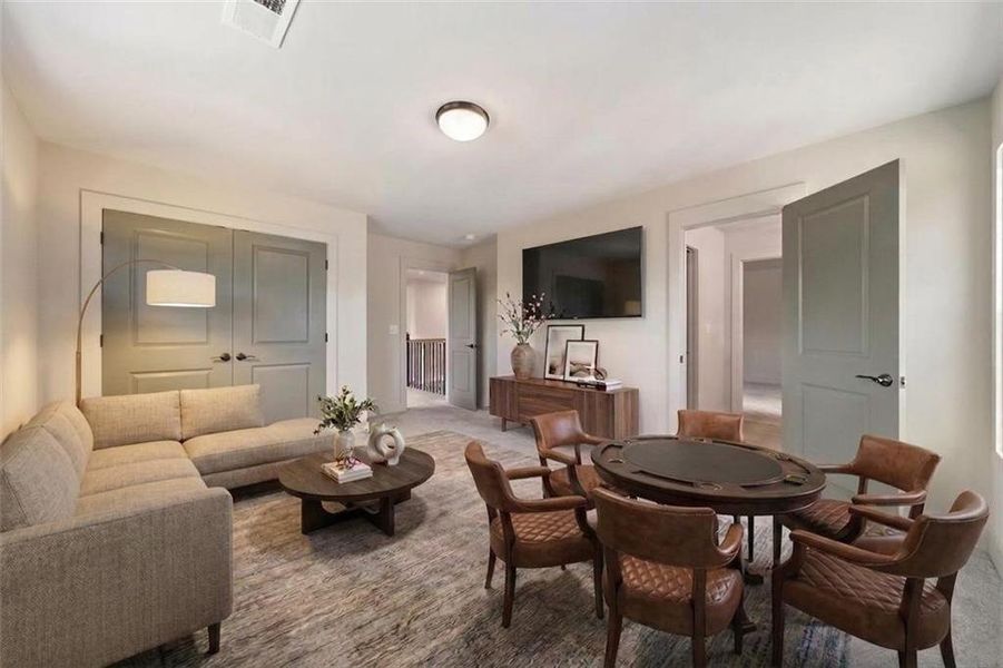 Furnished interior view inside a new home in Steeplechase, Hoschton (Image 12).