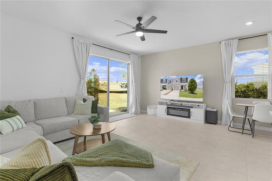 Furnished interior view inside a new home in Waterstone, Groveland (Image 10).