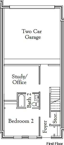 2D floor plan layout for the The Shortstop by Coventry Homes in Townhomes at Ballpark, Arlington, TX (Image 3).