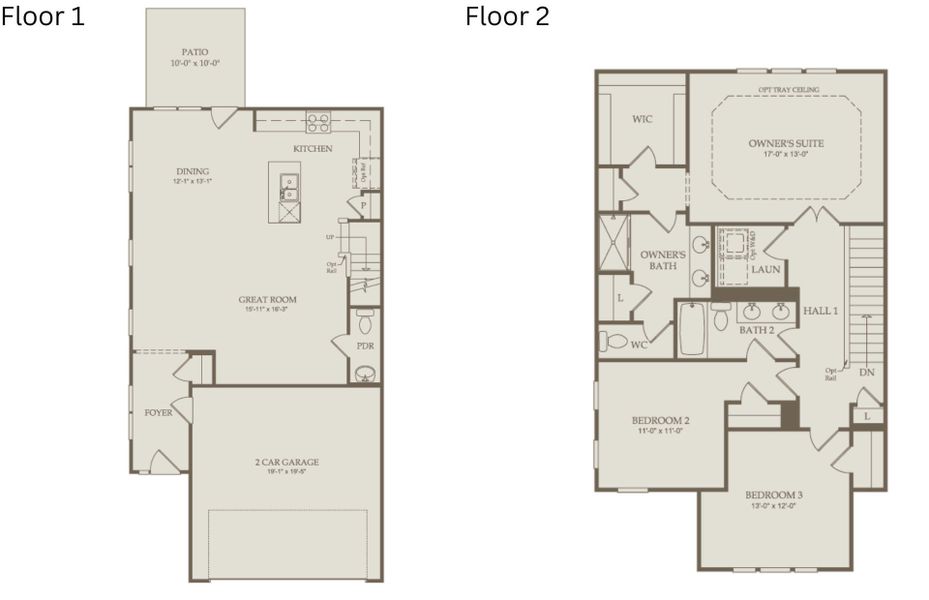 2D floor plan layout of this home in Cambria, Garner, NC (Image 4). 2D floor plan layout of this home in Cambria, Garner, NC (Image 4).