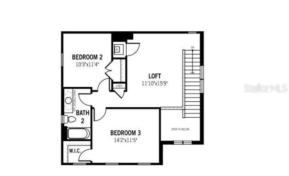 2D floor plan layout of this home in Sanderling, Palmetto, FL (Image 4).