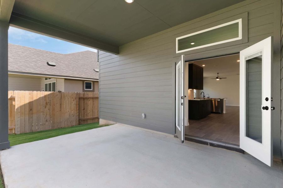 Exterior details and patio area of a home in Nolina, Georgetown (Image 26).