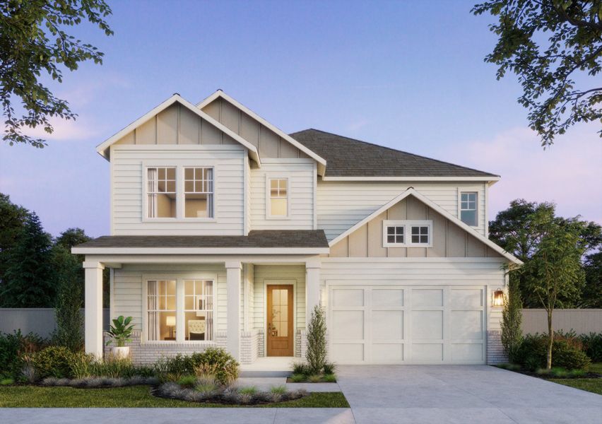 Representative exterior photo of a completed home built from the Mason III by Southgate Homes in Painted Tree 50' Series, McKinney, TX (Image 2). Representative exterior photo of a completed home built from the Mason III by Southgate Homes in Painted Tree 50' Series, McKinney, TX (Image 2).