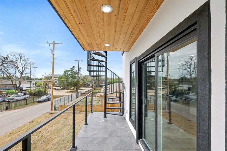 Exterior details and patio area of a home in , Dallas (Image 3). Exterior details and patio area of a home in , Dallas (Image 3).