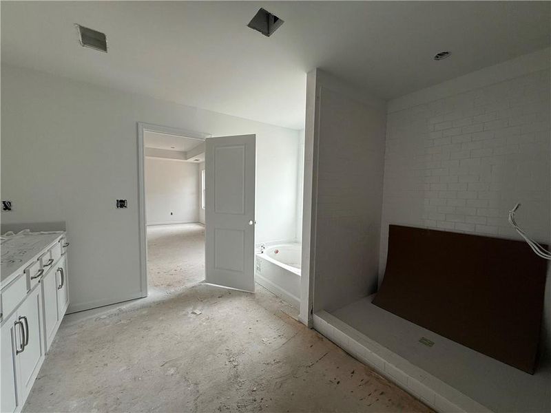 In-progress construction of a new home in Arbors at Richland Creek, Buford, GA (Image 23).