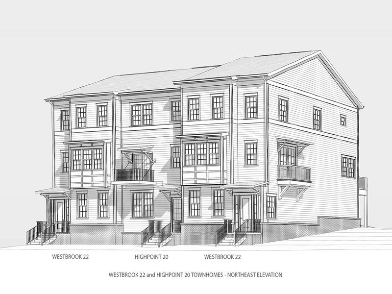 Westbrook & Highpoint 20 Townhomes Northeast Elevation • Burkitt Ridge Westbrook & Highpoint 20 Townhomes Northeast Elevation • Burkitt Ridge