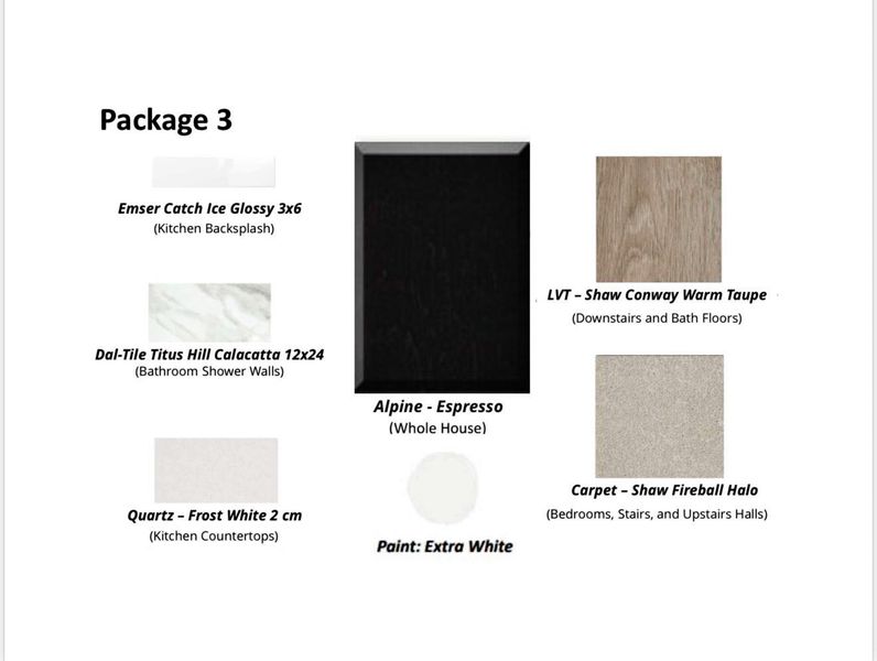 Sample of building materials used in homes in Seven Oaks Townhomes, Tomball (Image 8).
