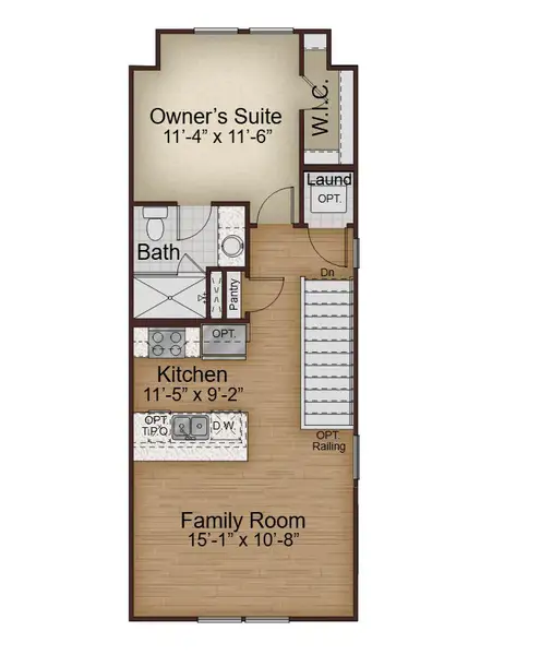 2D floor plan layout for the Harmovy by McKinley Homes in Array, Atlanta, GA (Image 3).