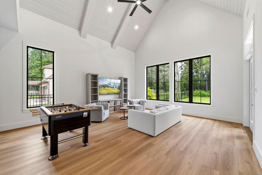 1st floor gameroom with vaulted ceilings. 1st floor gameroom with vaulted ceilings.