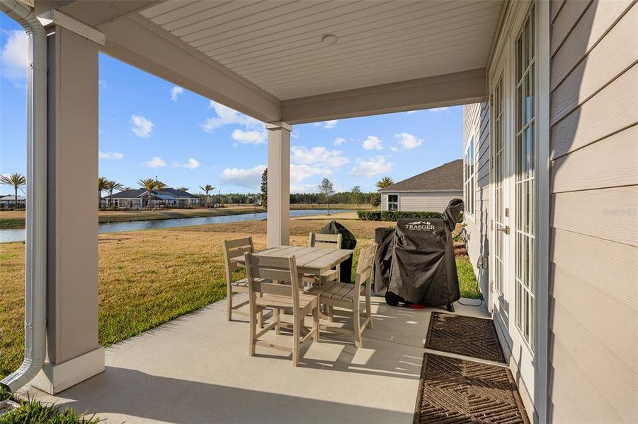 Exterior details and patio area of a home in Somerset - Classic Series, Palm Coast (Image 29).