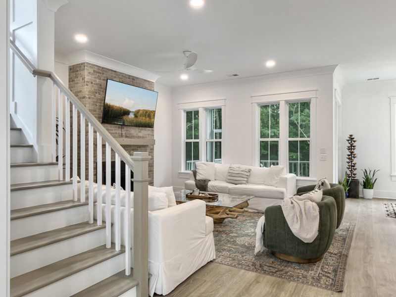 Furnished interior view inside a new home in Overlook at Copahee Sound, Awendaw (Image 16).