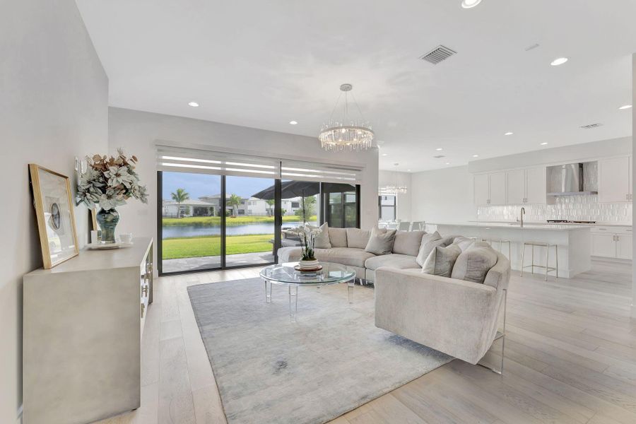 Furnished interior view inside a new home in , Boca Raton (Image 59). Furnished interior view inside a new home in , Boca Raton (Image 59).